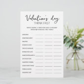 Valentijnsdag Think Fast, Think Quick party game (Staand voorkant)