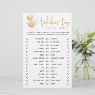 Valentijnsdag This or that spel Bewerkbaar spel