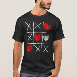 Valentijnsdag Tic Tac Toe Valentijn Funny Cute H T-shirt