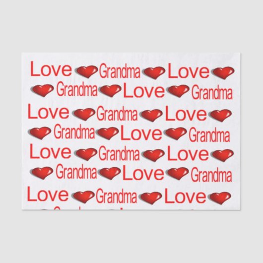 Valentijnsdag Tissue Paper Love Mom Grootmoeder Tissuepapier (Voorkant)