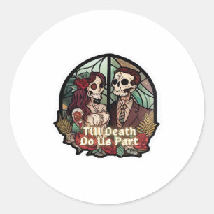 Valentijnsdag Tot de Dood Ons Scheidt Klassiek Ronde Sticker