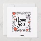 Valentijnsdag Tree Hearts Feestdagenkaart (Achterkant)