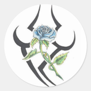 Valentijnsdag Tribal Art De Onbeschaafde Wereld Ronde Sticker