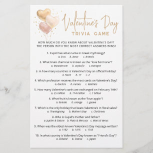 Valentijnsdag Trivia Game met Antwoorden