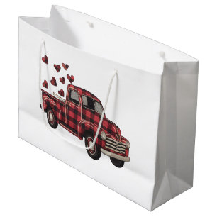Valentijnsdag Truck Funny Buffalo Plaid Leopard Groot Cadeauzakje