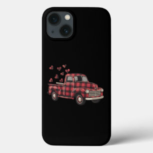Valentijnsdag Truck Grappige Buffalo Plaid Luipaar iPhone 13 Hoesje