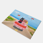 Valentijnsdag Truck Hearts van Shepherd Dog Deurmat (Schuin)