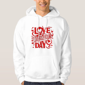 Valentijnsdag-trui met capuchon en liefde hoodie
