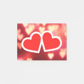 Valentijnsdag Two Hearts Love Post-it® Notes (Voorkant)