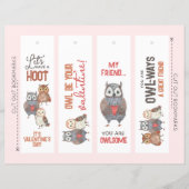 Valentijnsdag Uil thema DIY uitgesneden Bladwijzer (Voorkant)