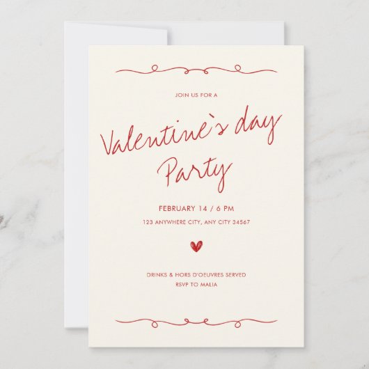 Valentijnsdag Uitnodiging (Voorkant)