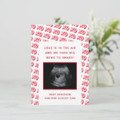 Valentijnsdag Ultrasound Zwangerschap Aankondiging (Staand voorkant)