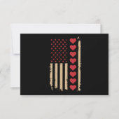 Valentijnsdag US Flag Hearts Bedankkaart (Voorkant)