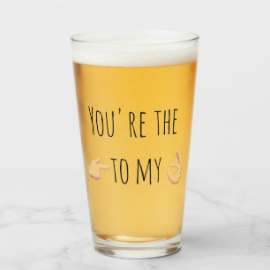 Valentijnsdag valentijn grappig verjaardagsbier glas