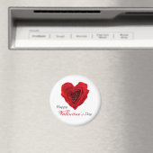 Valentijnsdag van de rode rode rode rozenrog in de magneet (Insitu (Vaatwasser))