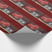 Valentijnsdag van hart en liefde — ompakken papier (Hoek)