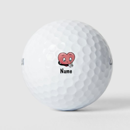 Valentijnsdag van het rode hart naar golfer Golf B Golfballen (Voorkant)