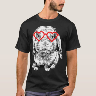 Valentijnsdag van konijn Bunny Holland Lop Mam T-shirt