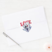 Valentijnsdag van poolBeer Hart Sticker (Envelop)