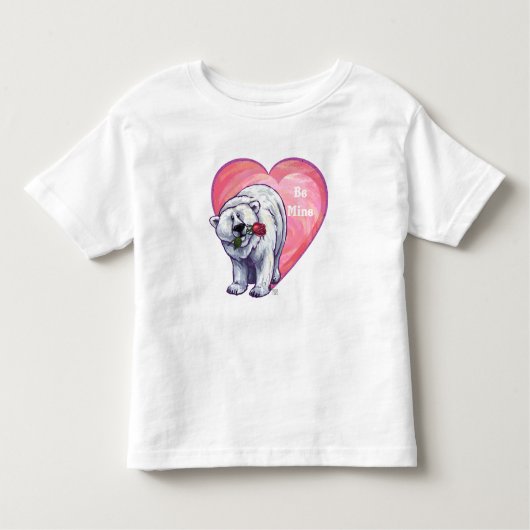 Valentijnsdag van poolBeer Kinder Shirts (Voorkant)