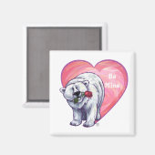 Valentijnsdag van poolBeer Magneet (Voorkant / Achterkant)