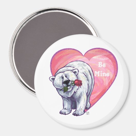 Valentijnsdag van poolBeer Magneet (Voorkant / Achterkant)