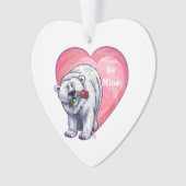Valentijnsdag van poolBeer Ornament (voorkant)