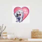 Valentijnsdag van poolBeer Poster (Keuken)