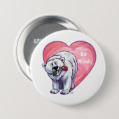 Valentijnsdag van poolBeer Ronde Button 7,6 Cm (Voorkant /achterkant)