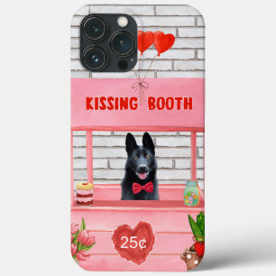 Valentijnsdag van Shepherd Dog Kissing Booth iPhone 13 Pro Max Hoesje