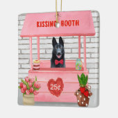 Valentijnsdag van Shepherd Dog Kissing Booth Keramisch Ornament (Links)