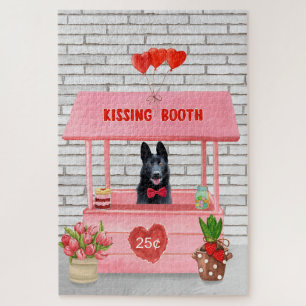 Valentijnsdag van Shepherd Dog Kissing Booth Legpuzzel