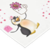 Valentijnsdag van tablet Penguin Hearts Tafelkleed (Gekanteld)