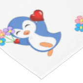 Valentijnsdag van tablet Penguin Hearts Tafelkleed (Gekanteld)