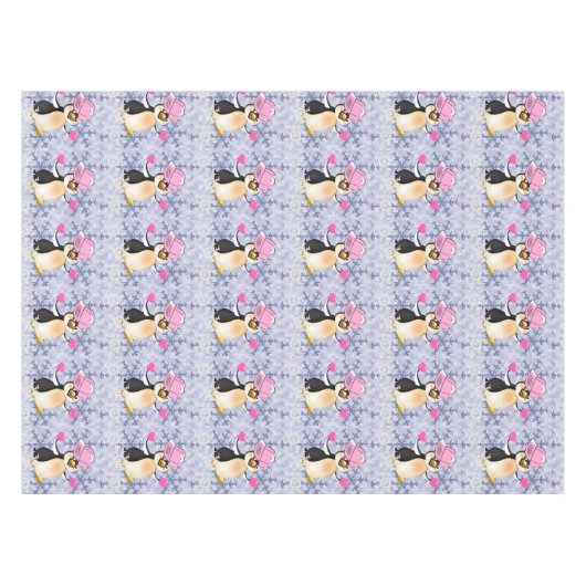 Valentijnsdag van tablet Penguin Hearts Tafelkleed (Voorkant (Horizontaal))
