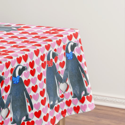 Valentijnsdag van tablet Penguin Tafelkleed (Voorbeeld)