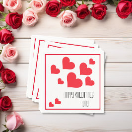 Valentijnsdag veel Schattigee rode harten en liefd Servet