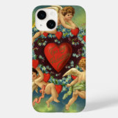  Valentijnsdag, Victoriaans Angels Hearts Case-Mate iPhone Case (Achterkant)