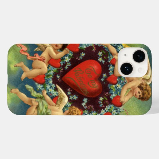  Valentijnsdag, Victoriaans Angels Hearts Case-Mate iPhone Case (Achterkant (horizontaal))