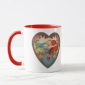  Valentijnsdag, Victoriaans Cherub harten Mok (Links)