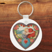  Valentijnsdag, Victoriaans Cherub harten Sleutelhanger (Voorkant)
