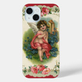 Valentijnsdag Victoriaans Cherub op telefoon Case-Mate iPhone Case (Achterkant)