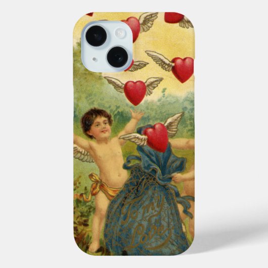 Valentijnsdag, Victoriaans Cherubs Harten Case-Mate iPhone Case (Achterkant)