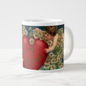  Valentijnsdag Victoriaans Cherubs in de hemel Extra Grote Beker (Voorkant rechts)