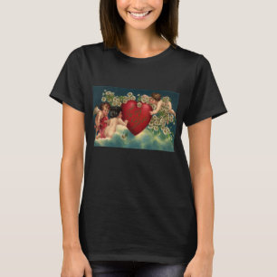 Valentijnsdag Victoriaans Cherubs in de hemel T-shirt