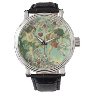  Valentijnsdag Victoriaans Cupids Hartboom Horloge