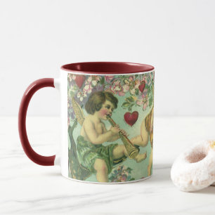 Valentijnsdag Victoriaans Cupids Hartboom Mok