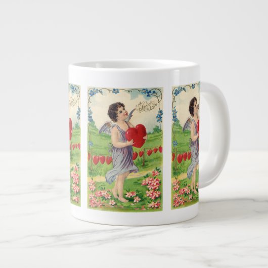  Valentijnsdag, Victoriaans Engel met Hart Grote Koffiekop (Voorkant rechts)