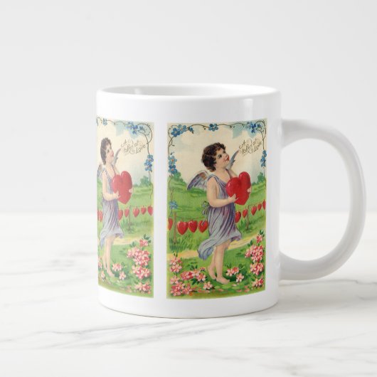  Valentijnsdag, Victoriaans Engel met Hart Grote Koffiekop (Rechts)