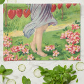 Valentijnsdag, Victoriaans Engel met Hart Theedoek (Gevouwen)